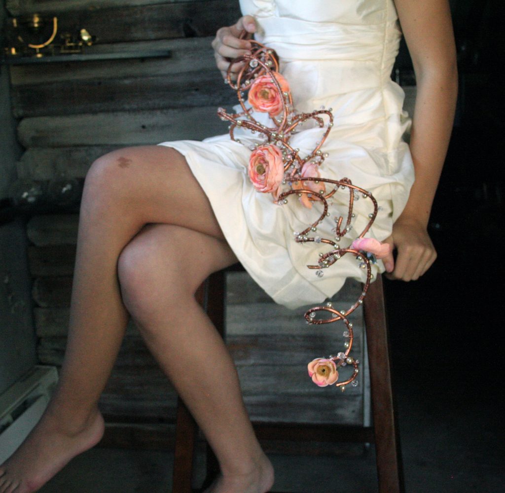 copper bridal bouquet